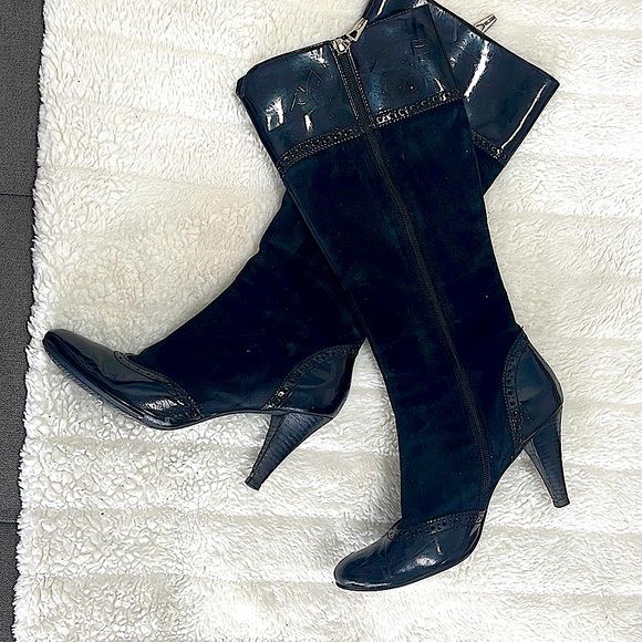 Tahari Shoes Suede And Leather Tahari Boots Poshmark